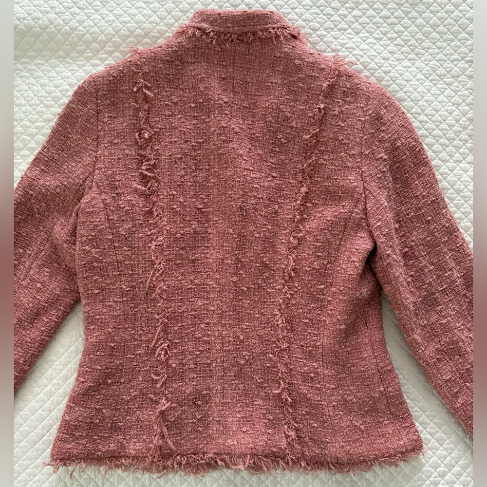 Rickie Freeman for Teri John Boucle Tweed Suit in Pink Size 8 - Picture 8 of 11